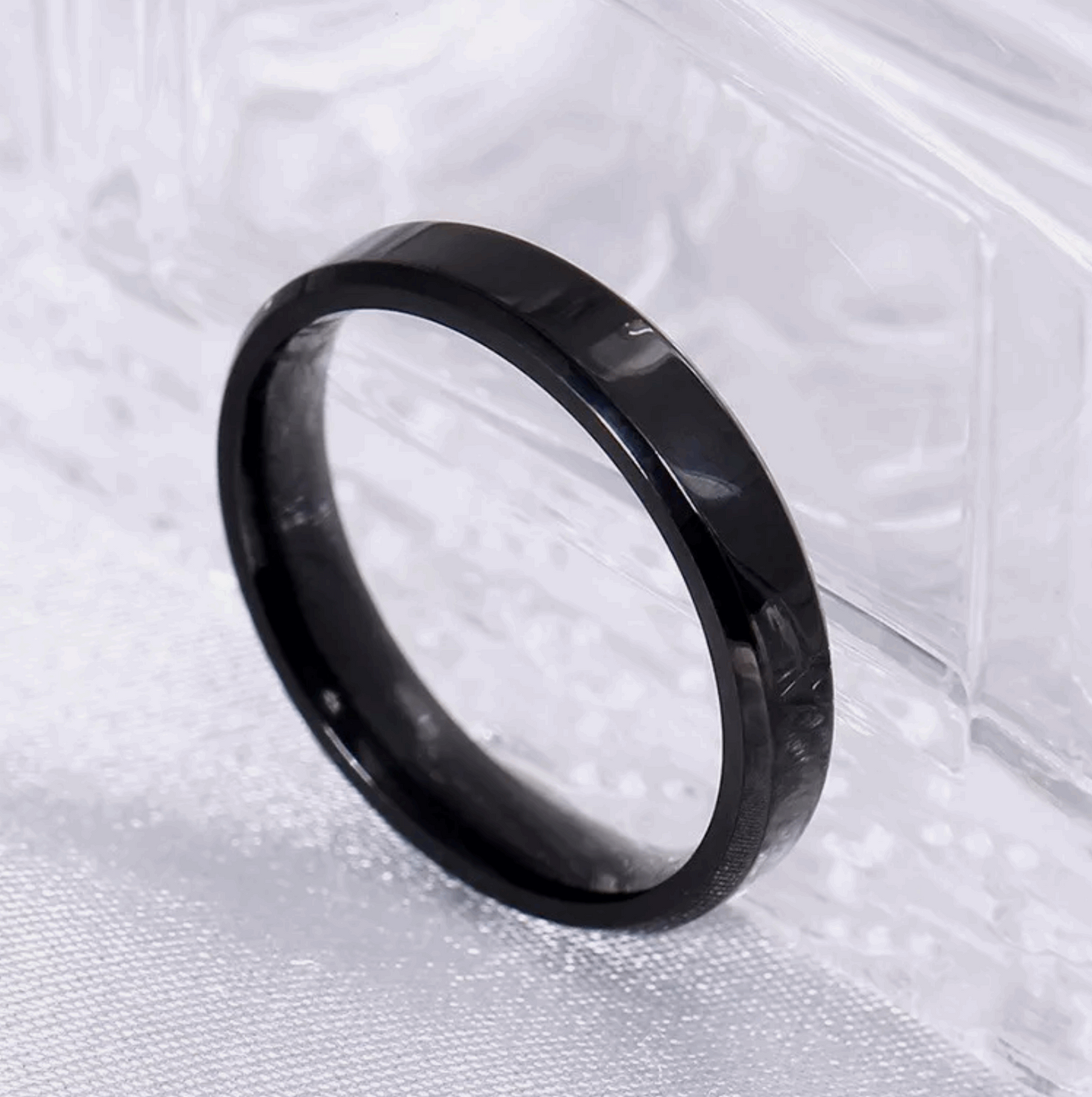 Mens Black Silver Gold Titanium Rings Australia - MRA