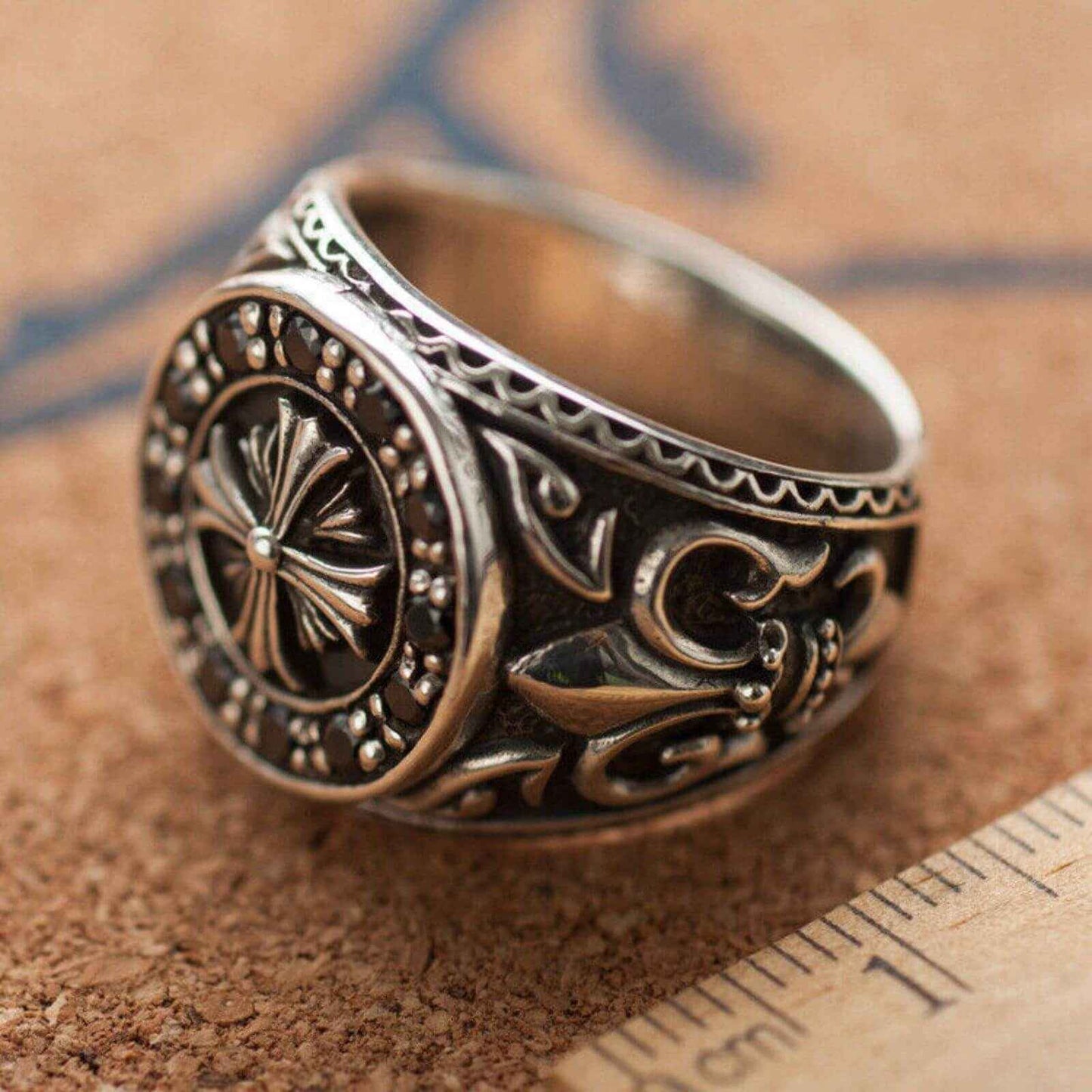 925 Sterling Cross Silver Ring Australia