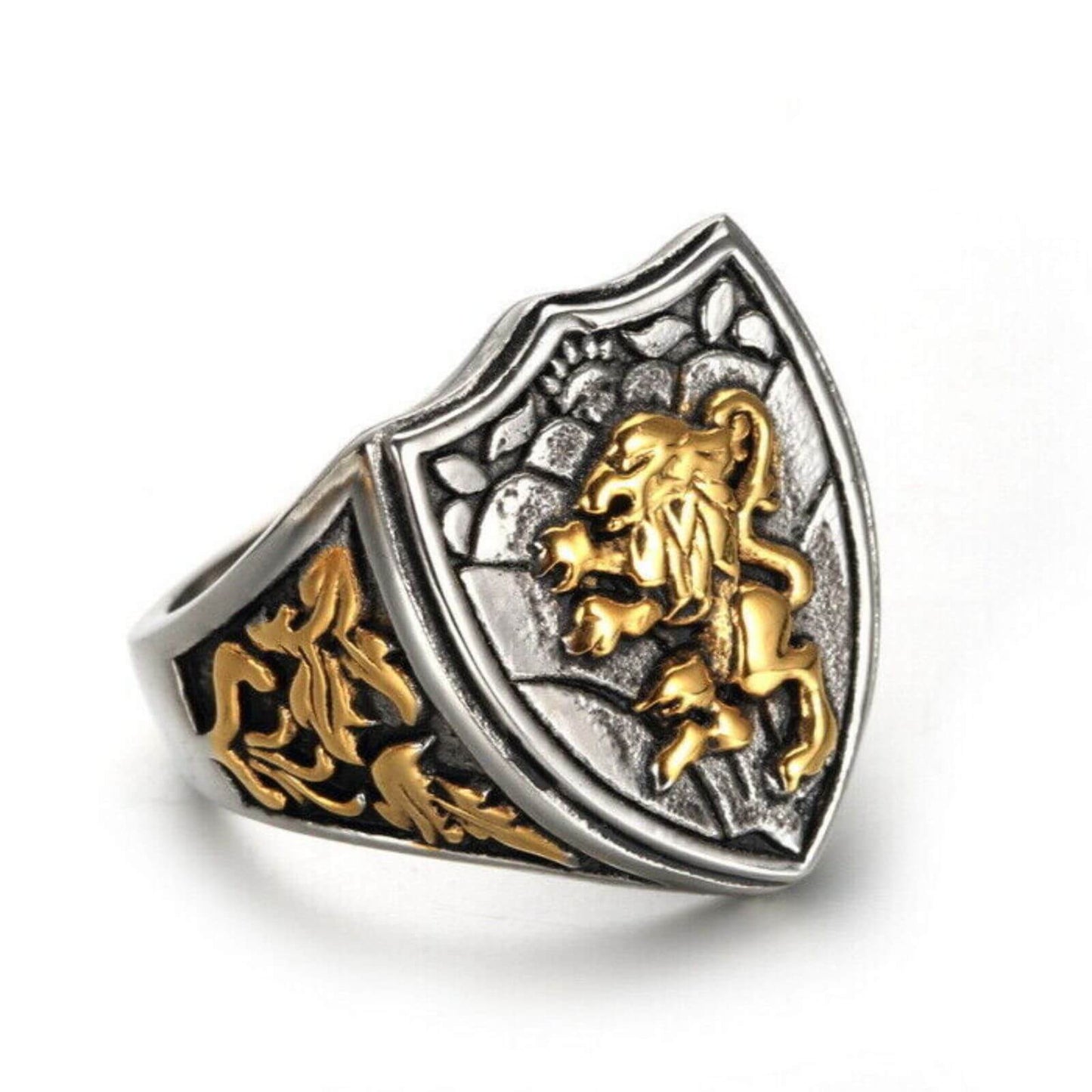 Buy Vintage Lion Design Silver Ring - MRA