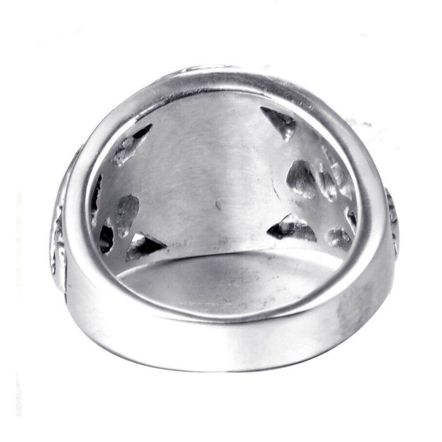 Snake Red Crystal Silver Ring - Mens Rings Australia