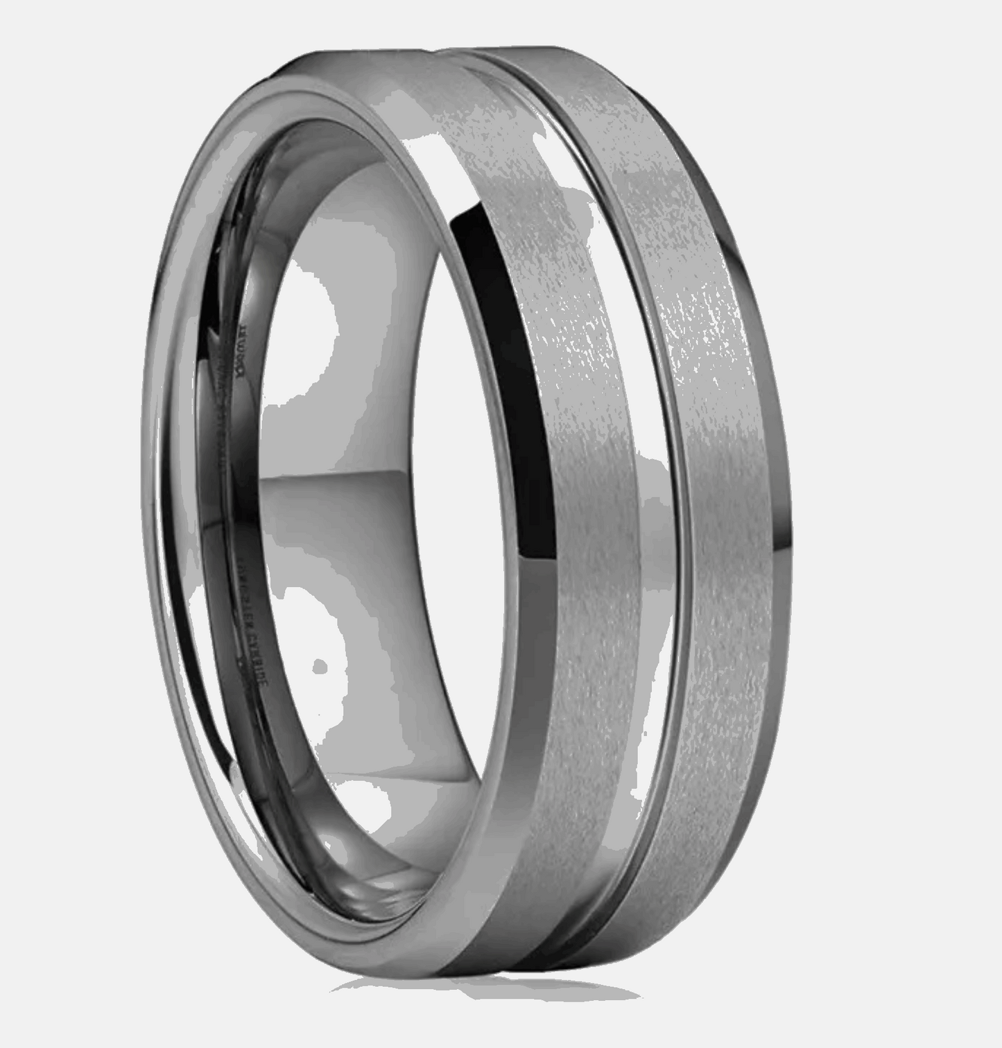 Buy 8mm Men’s Black Gold Silver Titanium Wedding Band - MRA