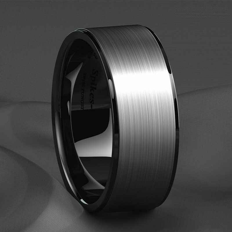 Buy Black Brushed Titanium Tungsten Ring - 8mm