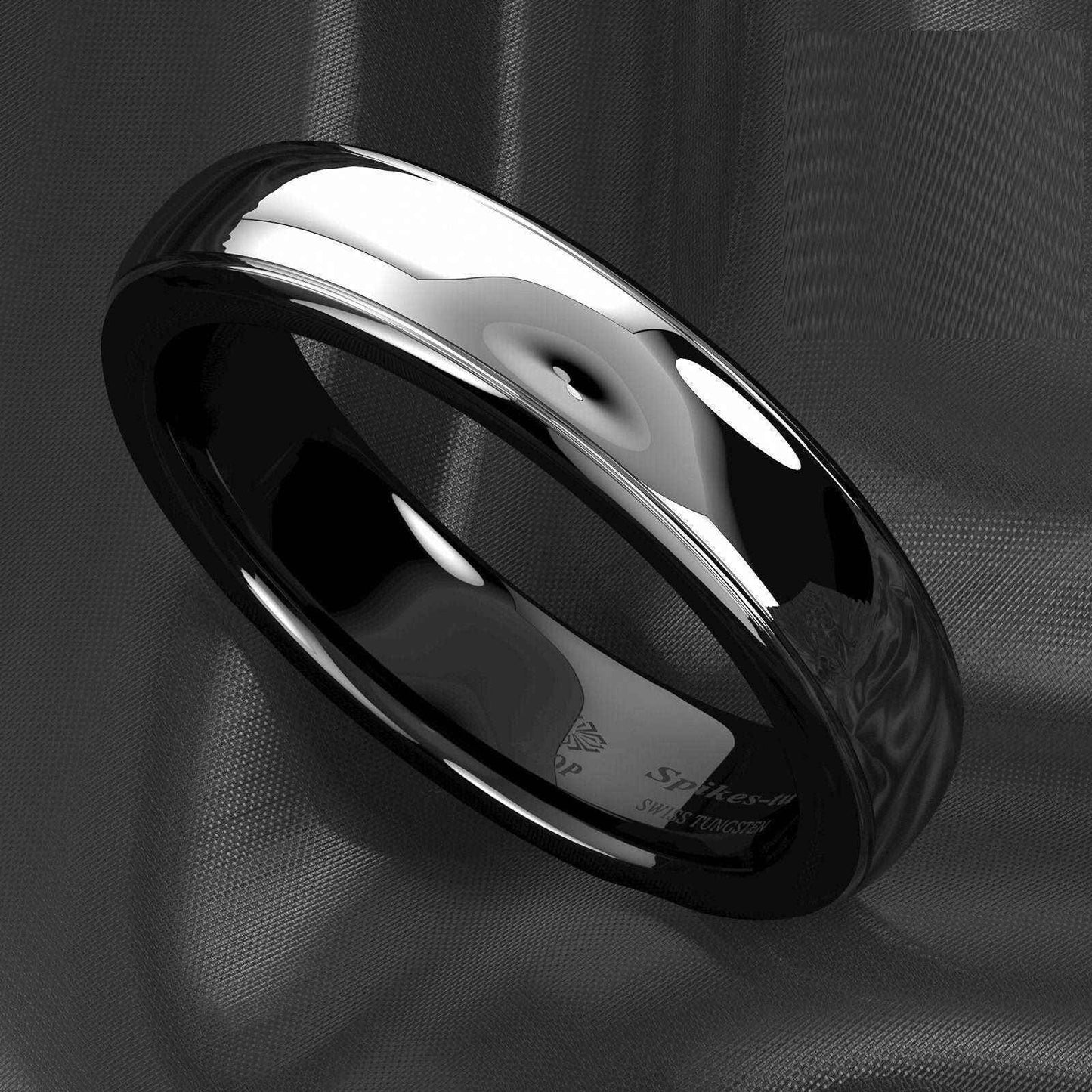 Dome Black Tungsten Ring (6mm)
