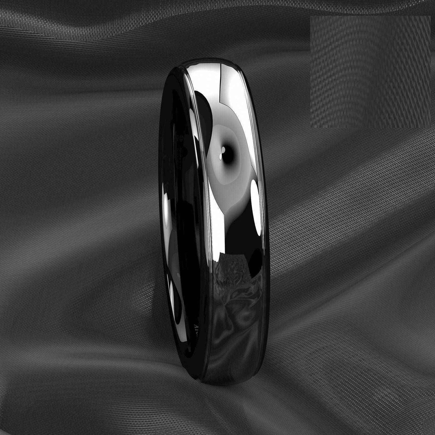 Dome Black Tungsten Ring (6mm)