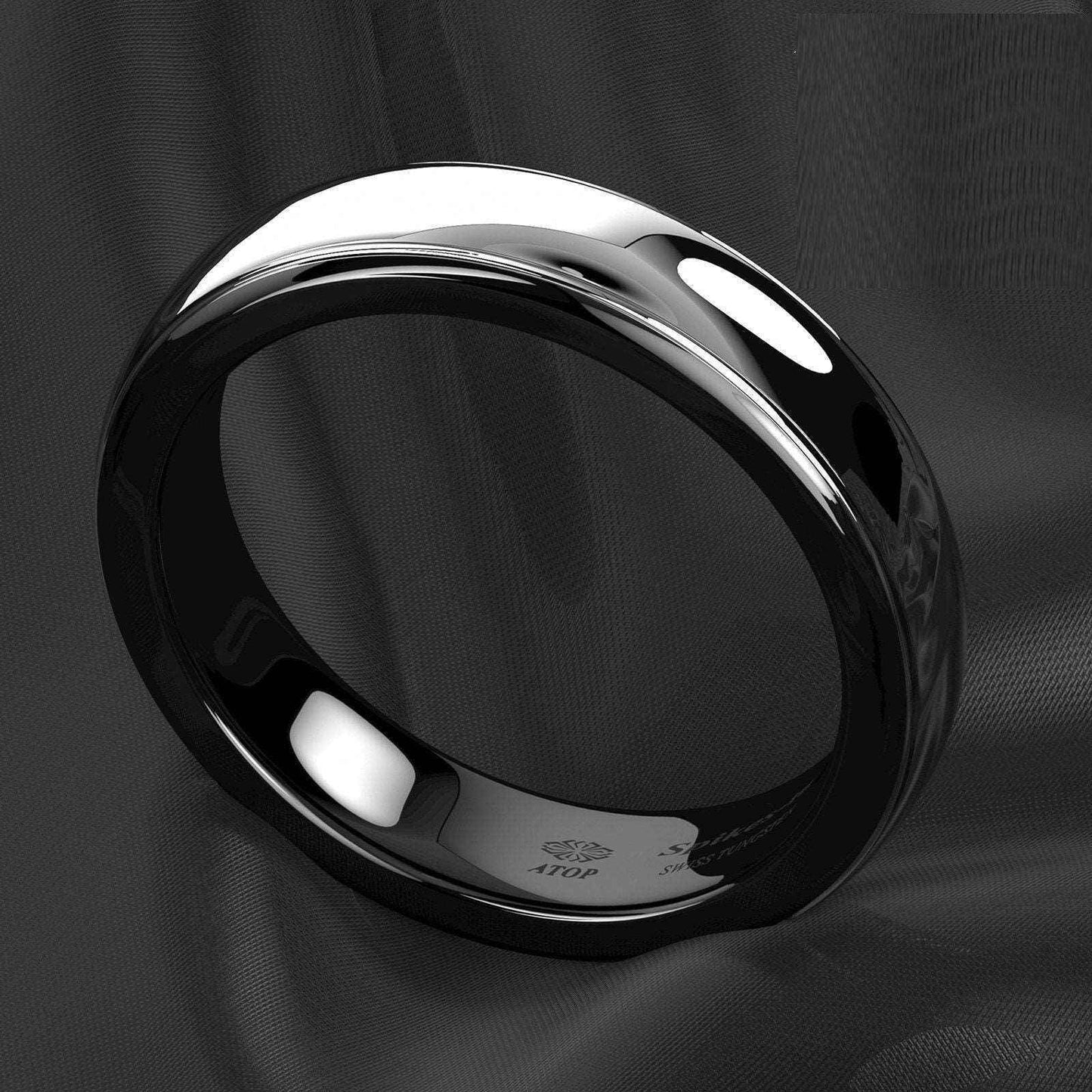 Dome Black Tungsten Ring (6mm)