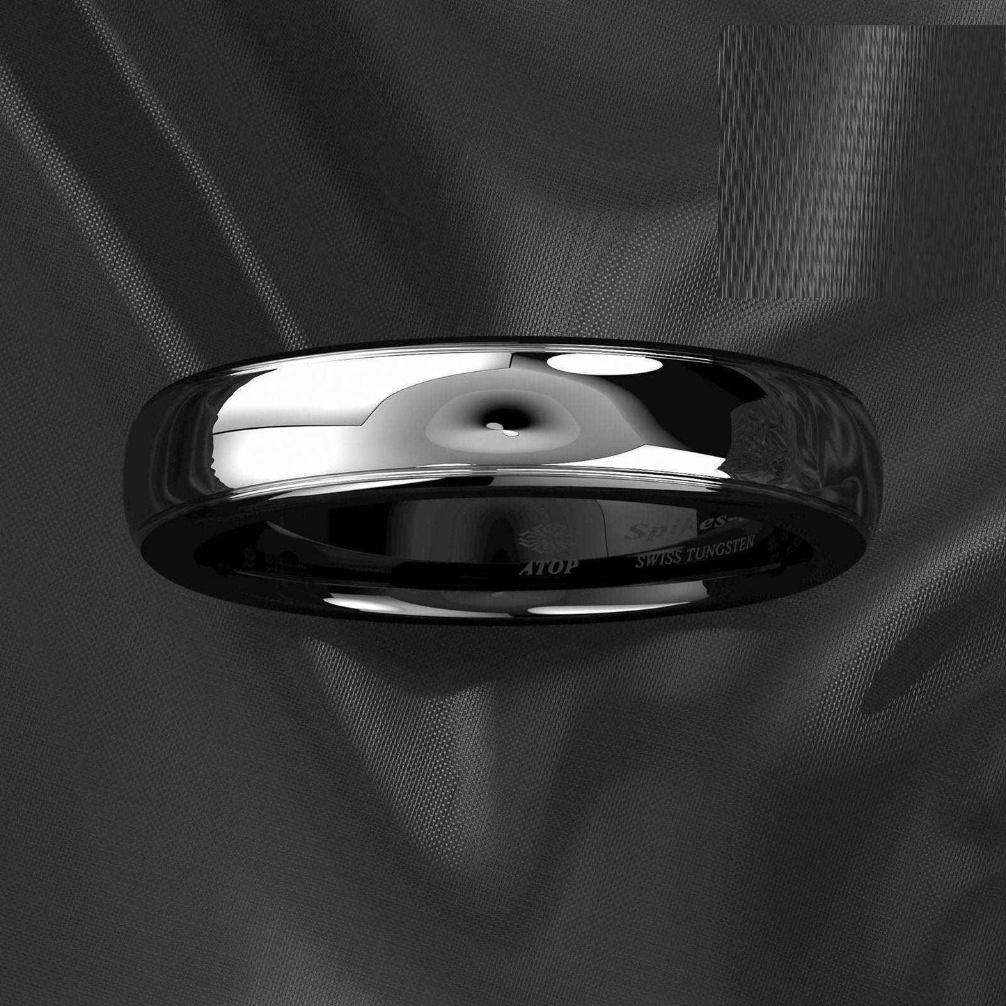 Dome Black Tungsten Ring (6mm)