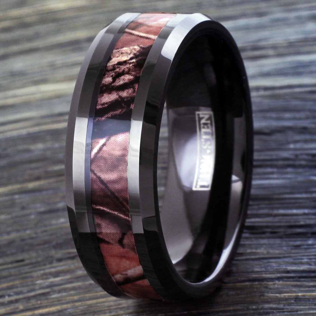 Red Forest Tungsten Ring 8mm