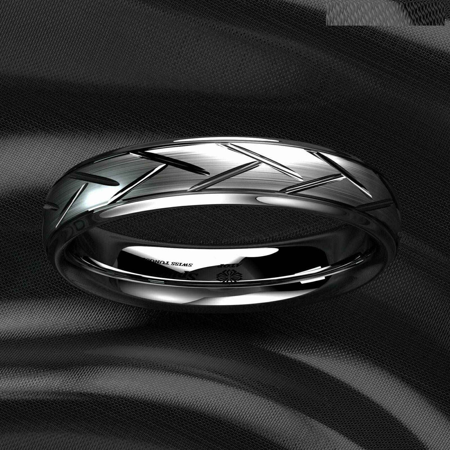 Buy 6mm Silver Brushed Tungsten Ring - Sleek and Durable