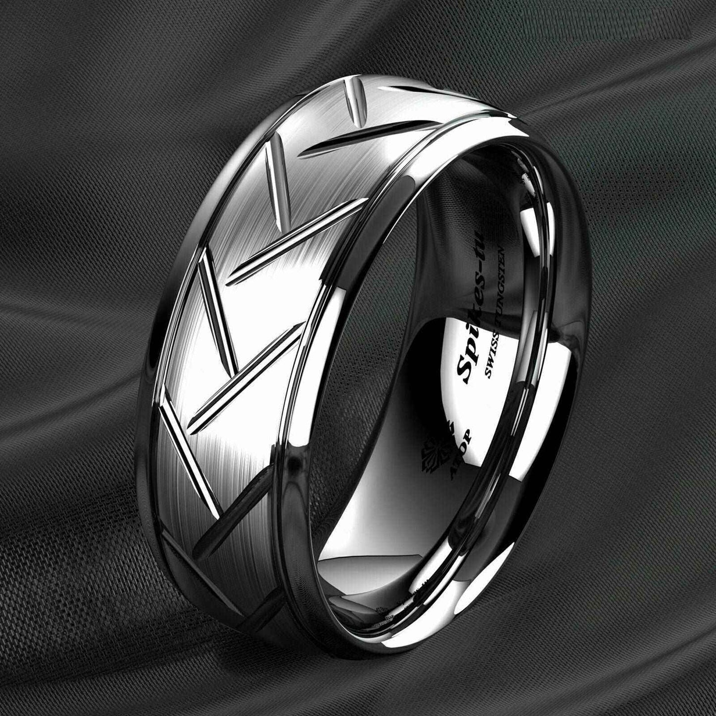 Buy 8mm Silver Brushed Tungsten Ring - Stylish & Durable