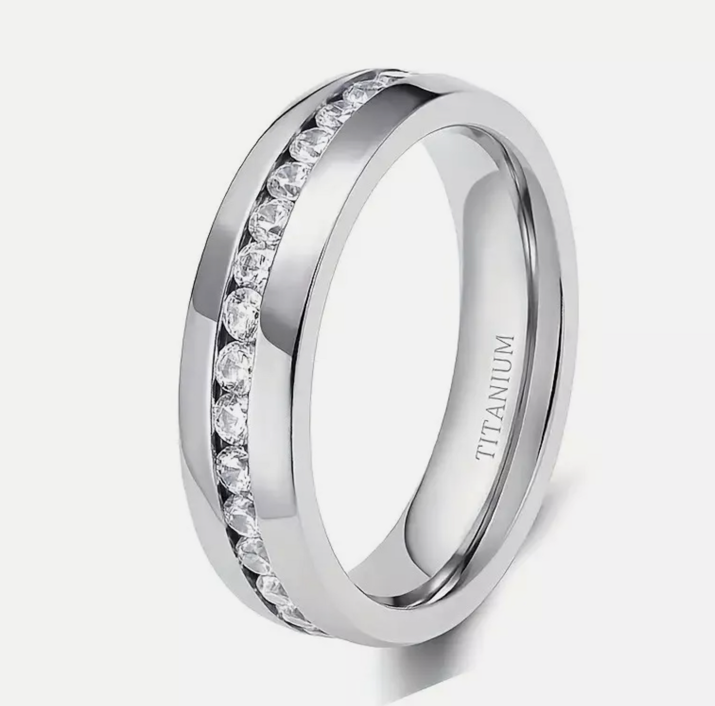 Gold or Silver 6mm Plated Titanium Wedding Band For Men & Women