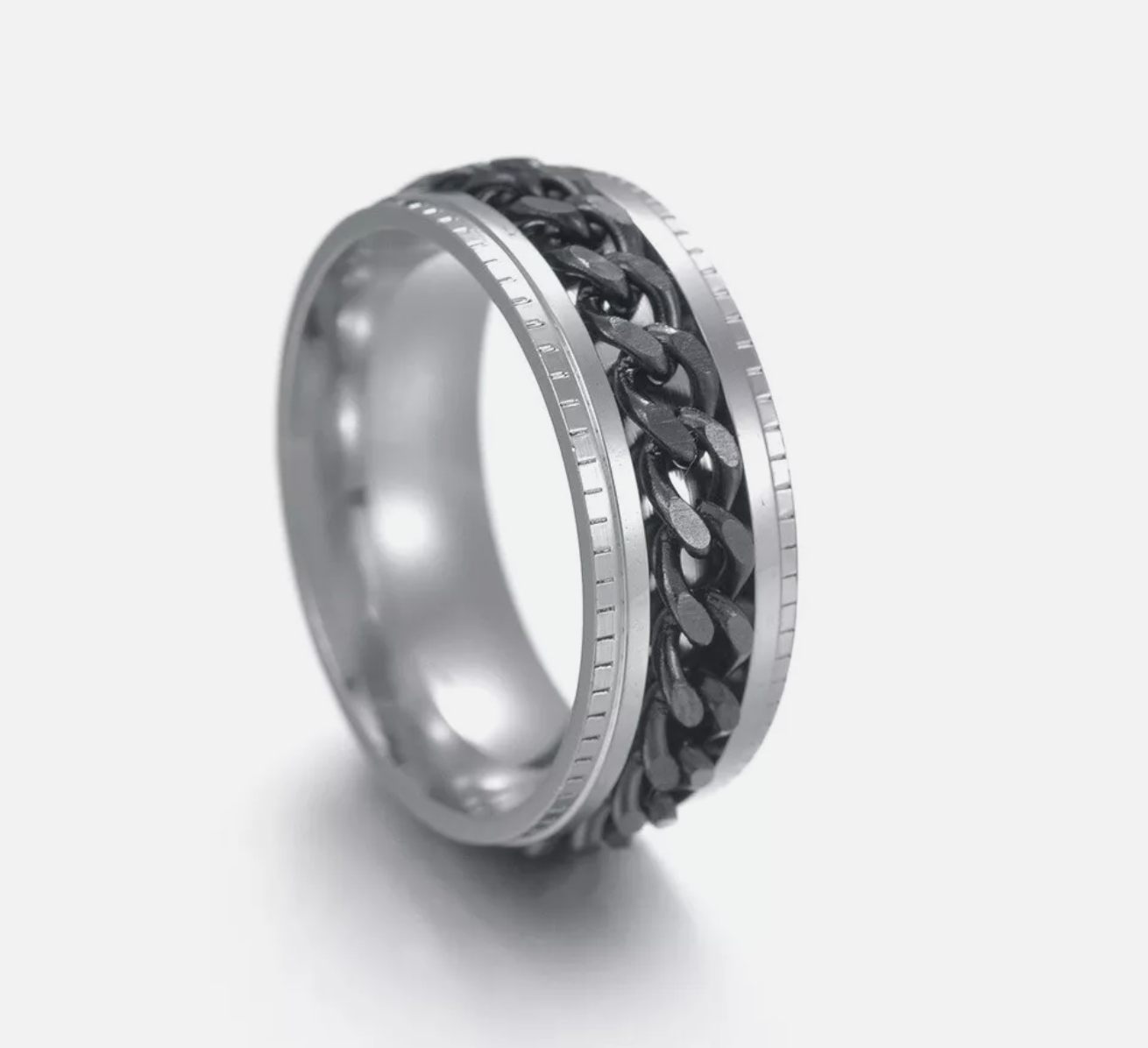 Titanium Steel Chain Spin Rings