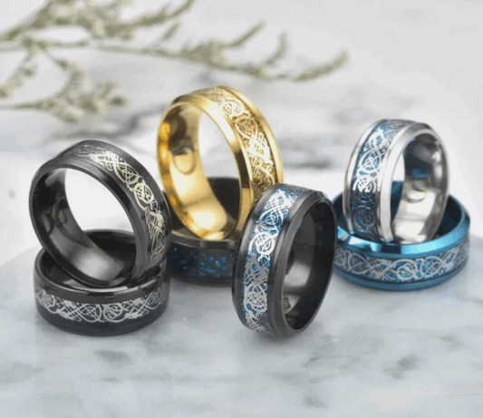Engraved Men's Titanium Rings 8mm Australia - Big Discount - MRA