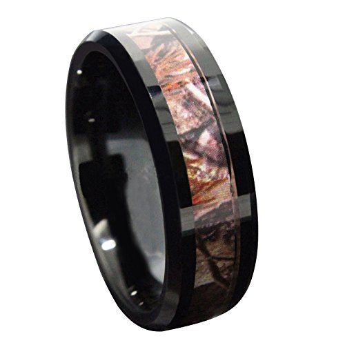 Red Forest Tungsten Ring 8mm