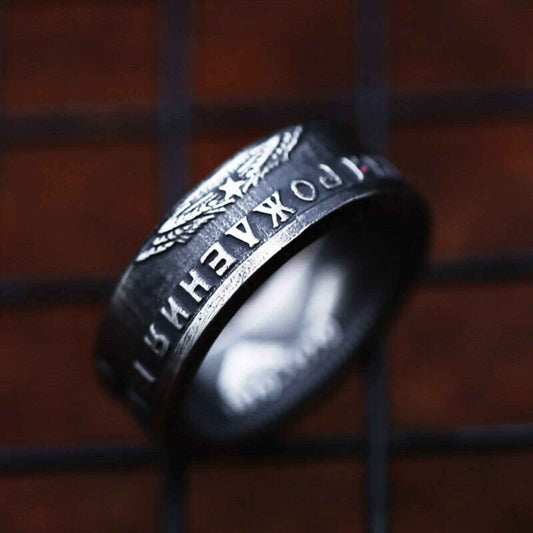 Buy Black Iron Warrior Ring - 8mm