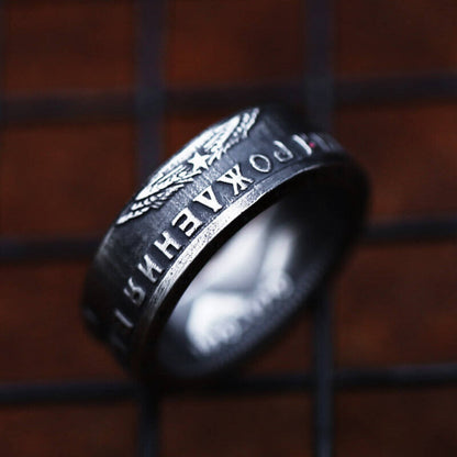 Black Iron Warrior Ring 8mm