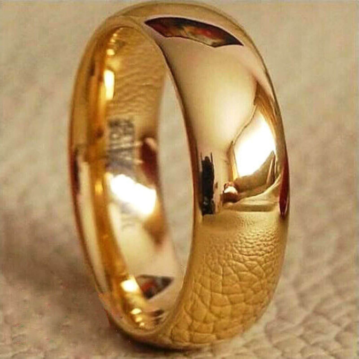 Gold Classic Tungsten Ring 8mm - Mens Rings Australia