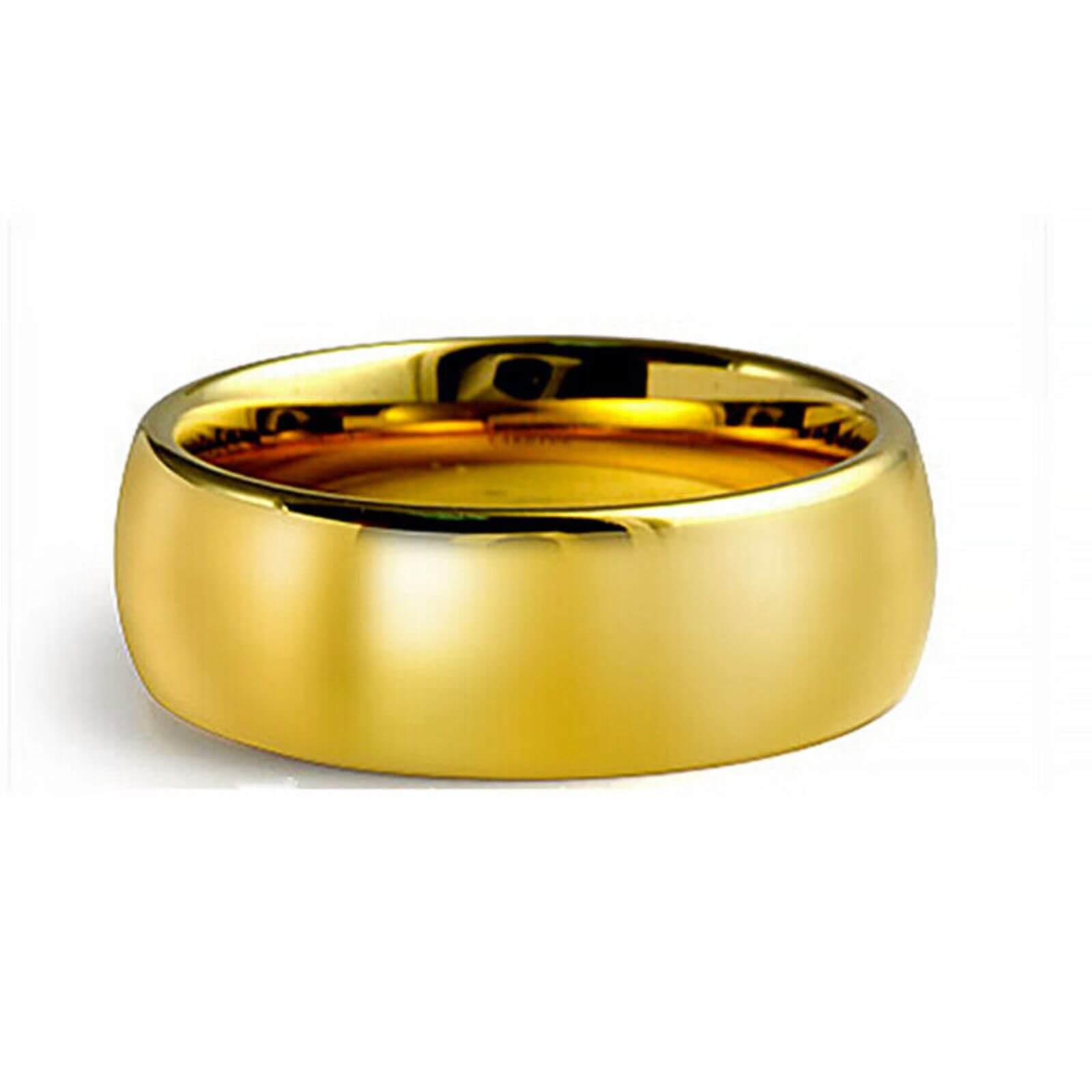 Gold Classic Tungsten Ring 8mm - Mens Rings Australia