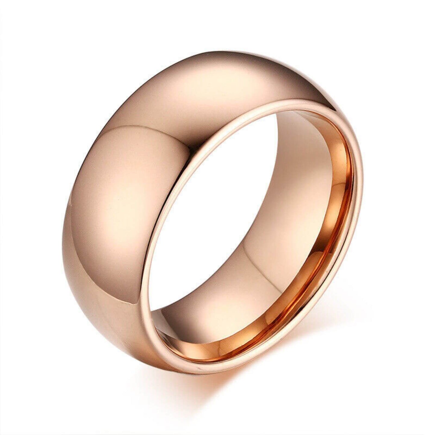 Rose Gold Classic Style Tungsten Ring 8mm