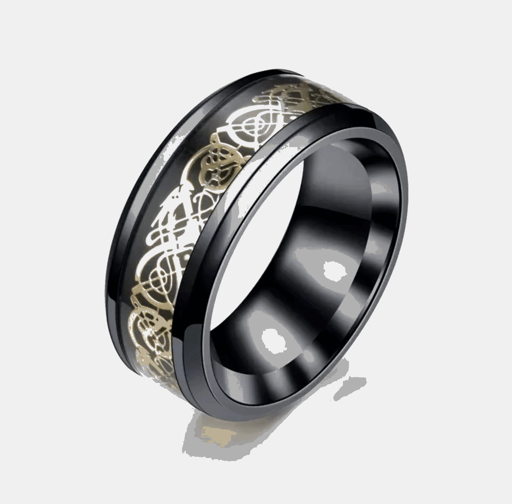 8mm Engraved Mens Titanium Rings - Mens Rings Australia