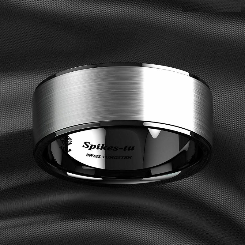 Black Brushed Titanium Tungsten Ring (8mm