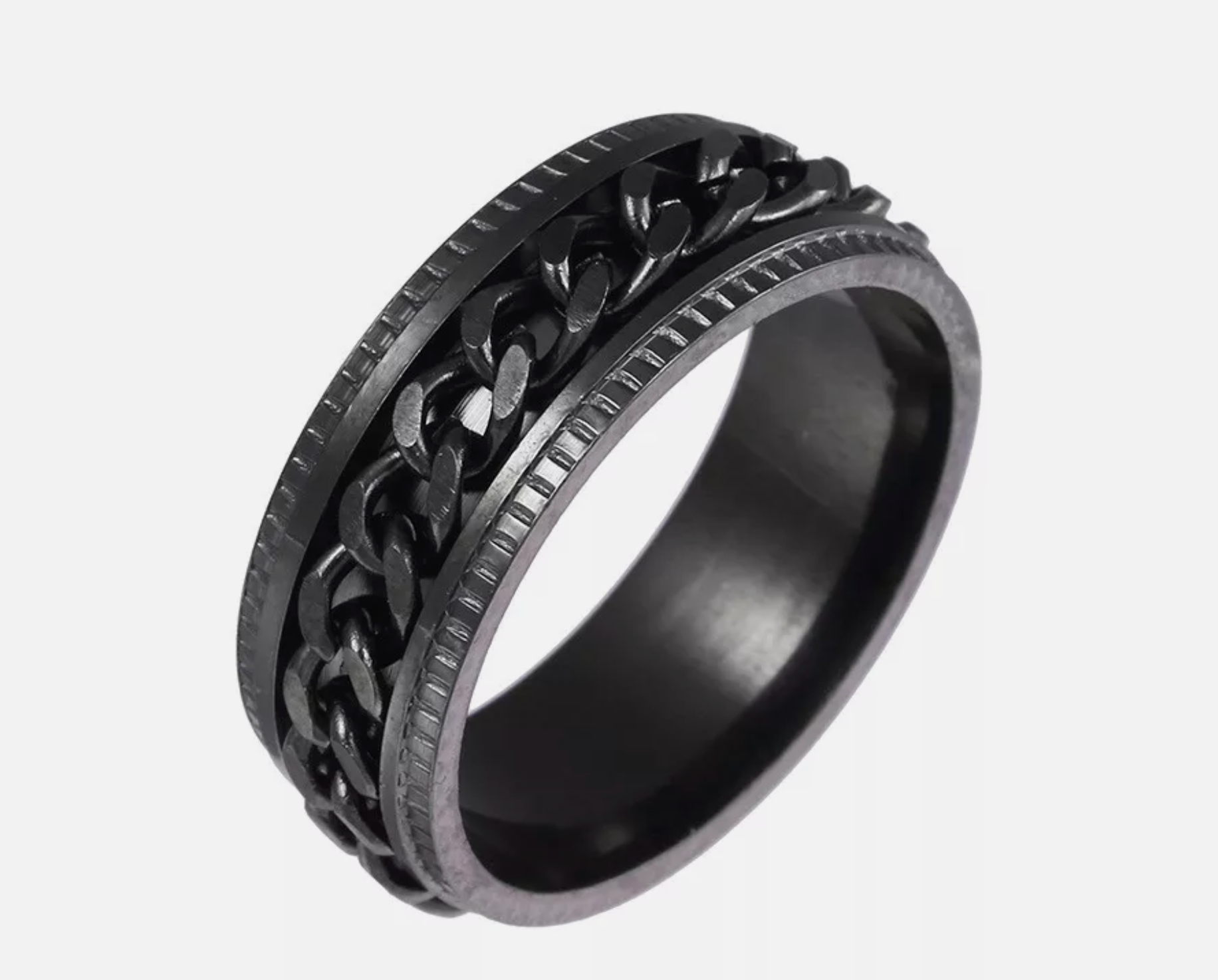 black chain spinner ring australia