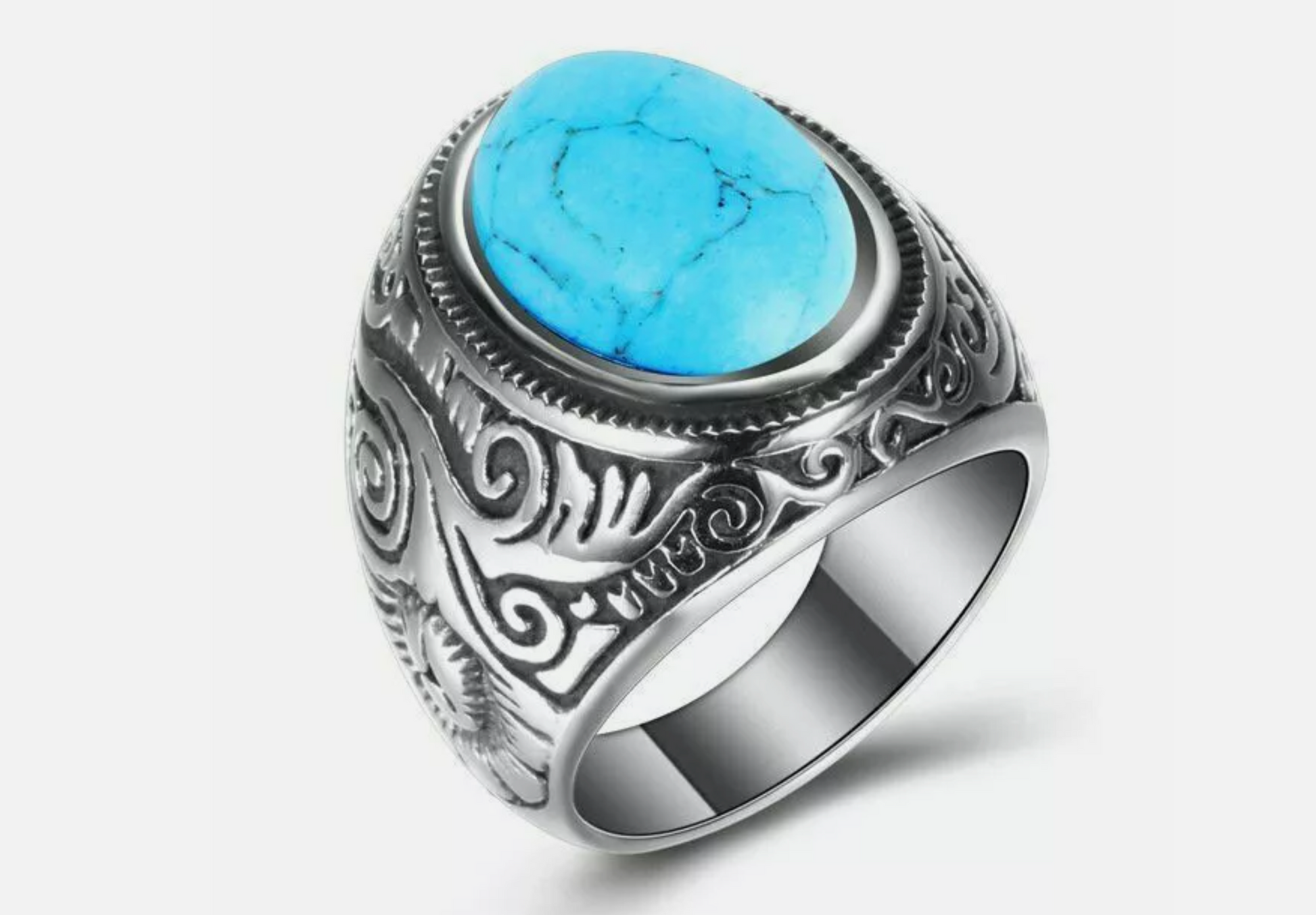 blue stone titanium ring australia