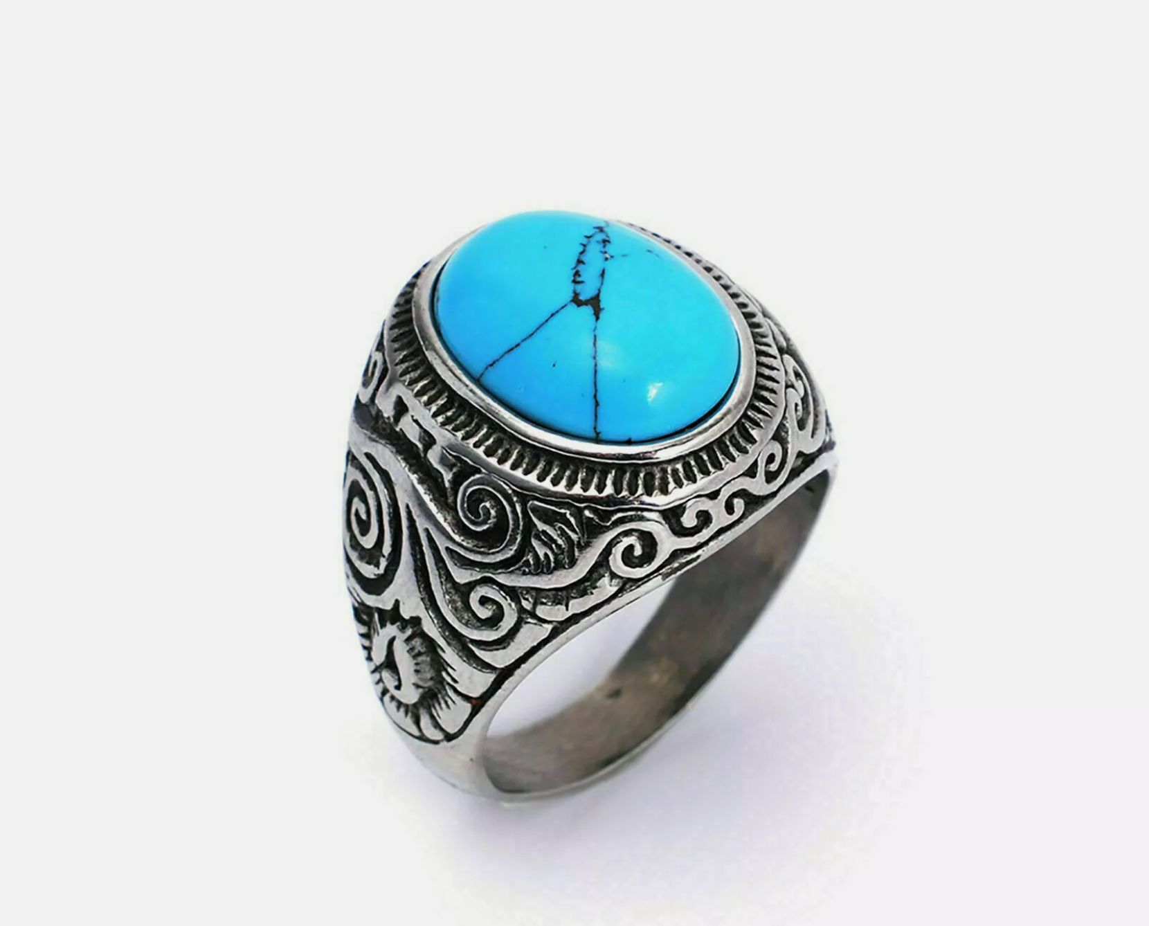 turquoise blue stone ring