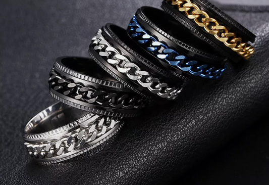 Titanium Steel Chain Spin Rings