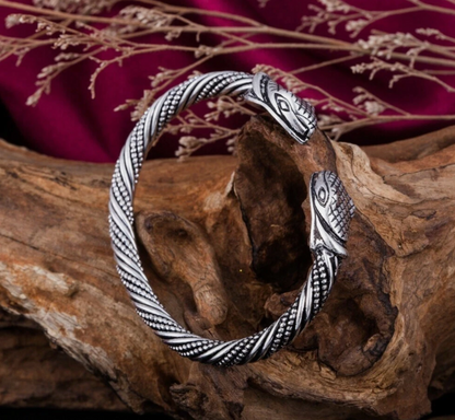 mens silver snake bracelet