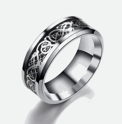 8mm Engraved Mens Titanium Rings - Mens Rings Australia