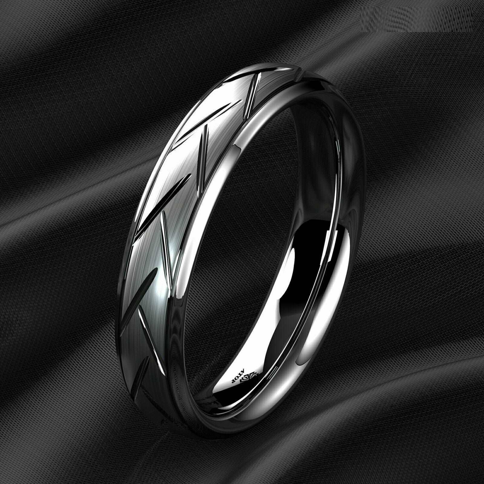 Silver Brushed Tungsten Ring (6mm) - Mens Rings Australia