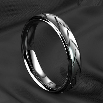 Silver Brushed Tungsten Ring (6mm) - Mens Rings Australia