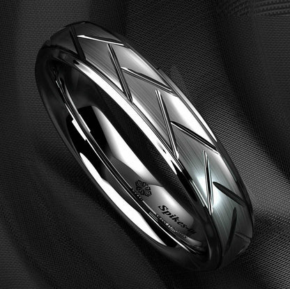 Silver Brushed Tungsten Ring (6mm) - Mens Rings Australia