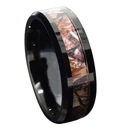 Red Forest Tungsten Ring 8mm
