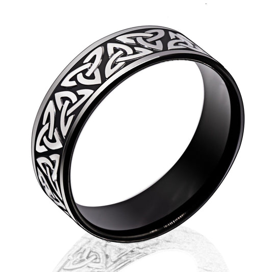 Unisex Nordic Tungsten Ring 8mm